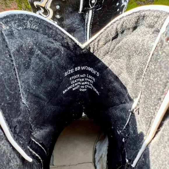 ✨Sold✨Justin Pull-On Fashion Boots w/Hair-on Hide and Rhinestones - Picture 6 of 9